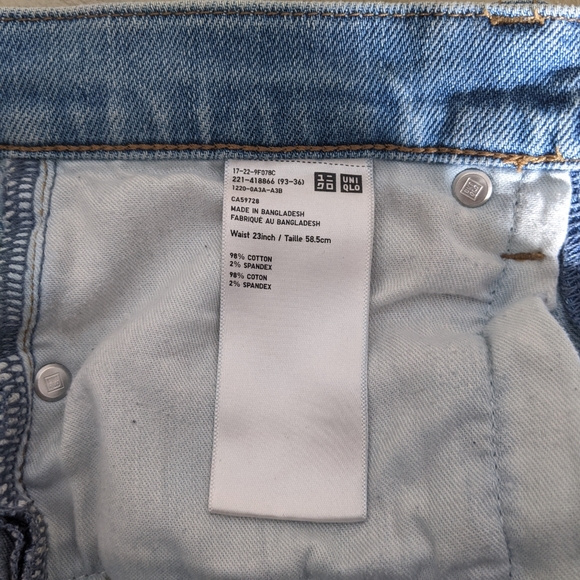 blue distressed straight leg jeans - Picture 2 of 4